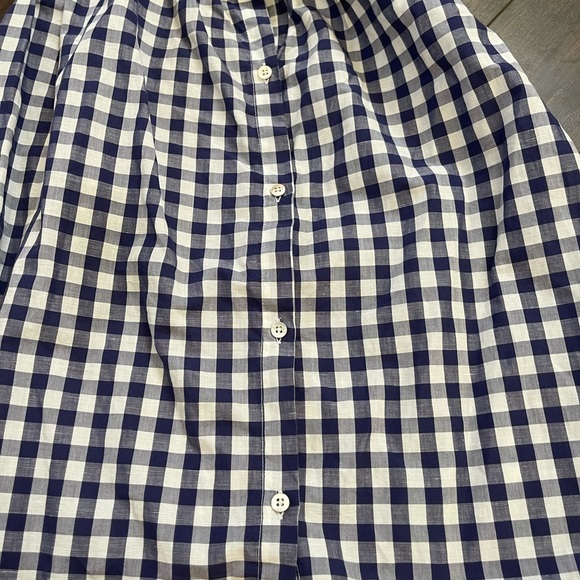 Zara gingham blue and white button down front tie midi dress - Picture 10 of 10